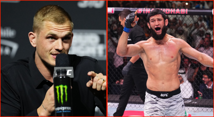 Side by side of Ian Machado Garry at UFC 310 and Khamzat Chimaev at UFC 308