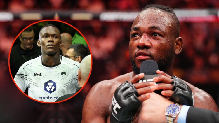 Manuel Kape. Inset, Israel Adesanya.