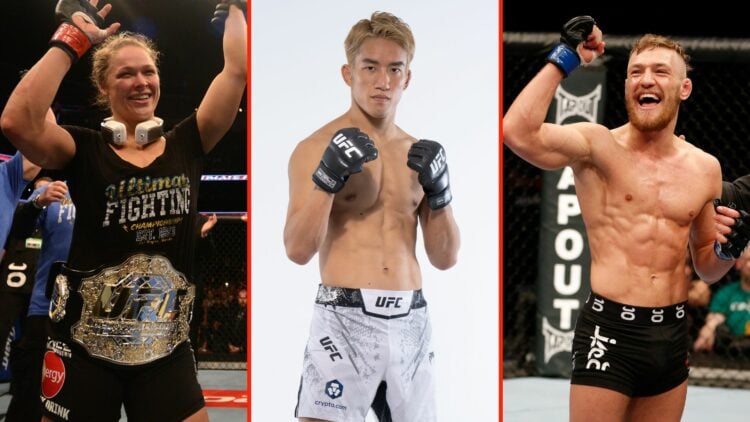 Conor McGregor, Kai Asakura, and Ronda Rousey