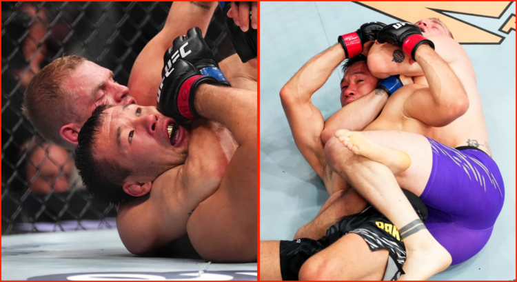 Side by side Ian Machado Garry vs Shavkat Rakhmonov at UFC 310