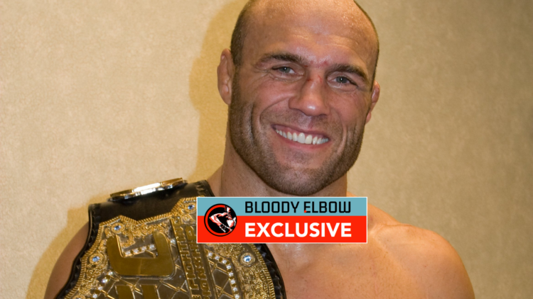 Randy Couture with exclusive banner