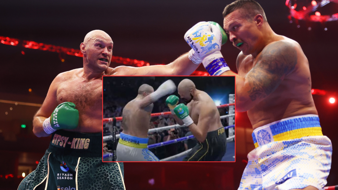 Oleksandr Usyk and Tyson Fury with Undisputed screen grab