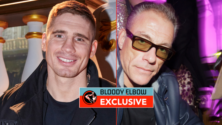 Rico Verhoeven and Jean-Claude Van Damme with exclusive banner