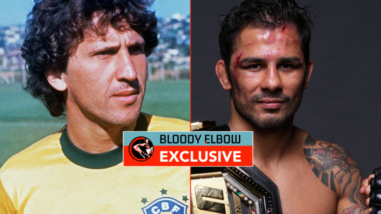Zico and Alexandre Pantoja with exclusive banner