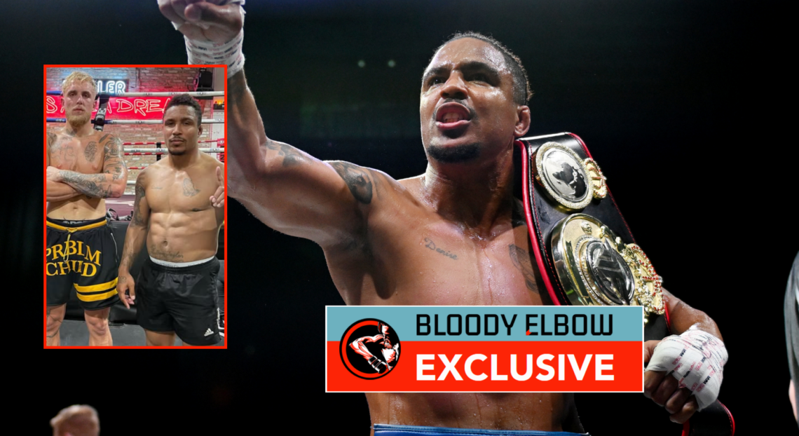 Anthony Taylor and Jake Paul with overlay text that reads BLOODY ELBOW EXCLUSIVE