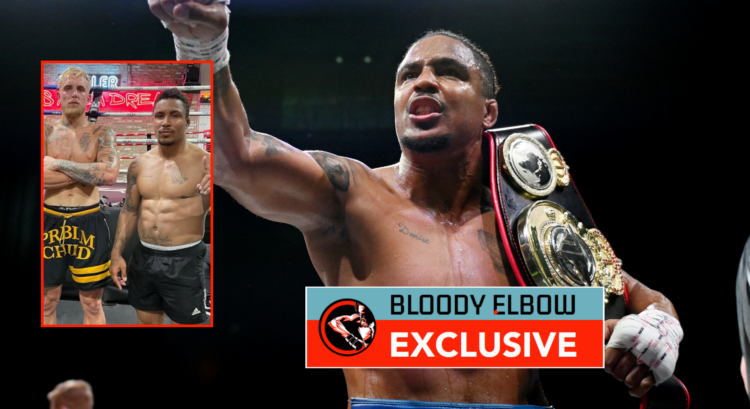 Anthony Taylor and Jake Paul with overlay text that reads BLOODY ELBOW EXCLUSIVE
