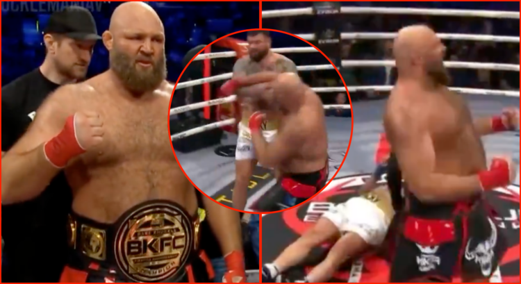 Ben Rothwell winning the BKFC heavyweight title