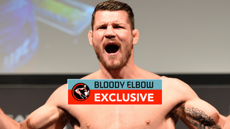 Michael Bisping with exclusive banner