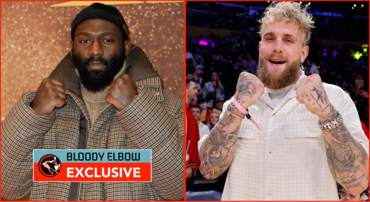 Cedric Doumbe and Jake Paul with overlay text reading BLOODY ELBOW EXCLUSIVE