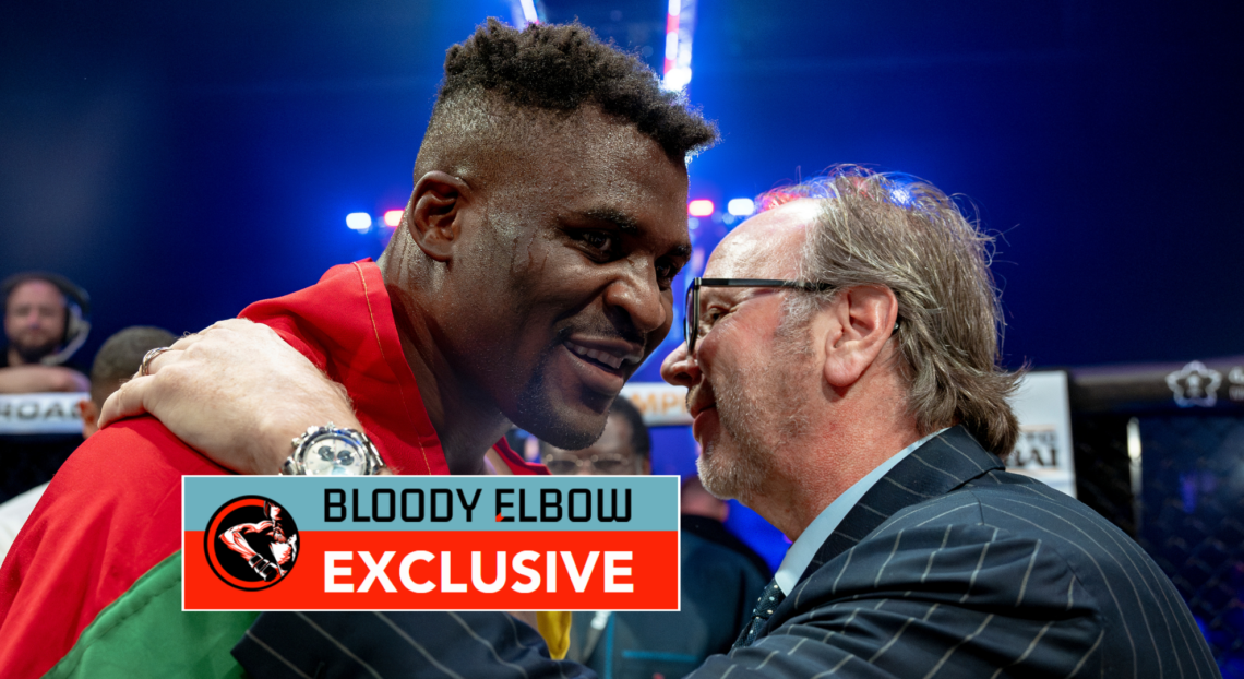 Donn Davis and Francis Ngannou after a PFL fight