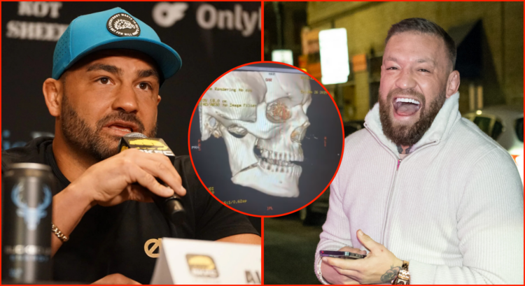Pop out image of Conor McGregor at BKFV KM V, Eddie Alvarez at BKFC 41 and a snapshot from Eddie Alvarez’s Instagram account.