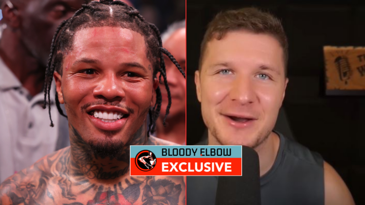 Gervonta Davis and Wade Plemons with exclusive banner