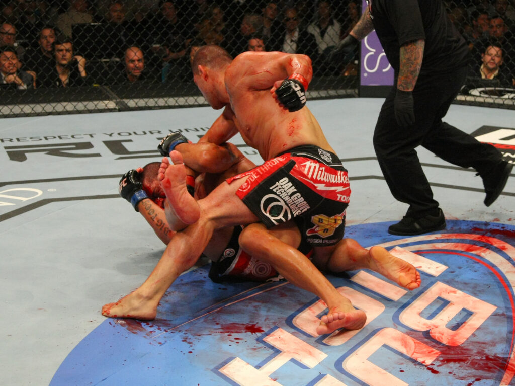 Cain Velasquez punches Antonio Silva during a heavyweight bout at UFC 146 at MGM Grand Garden Arena on May 26, 2012 in Las Vegas, Nevada