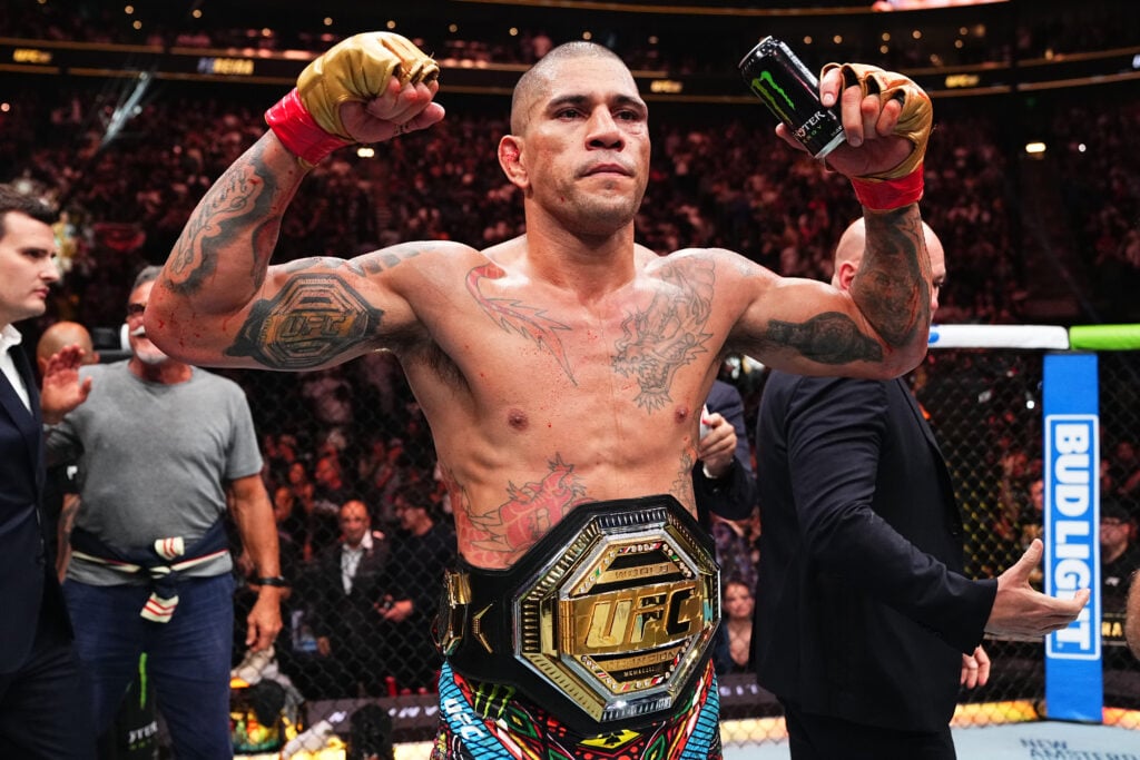Alex Pereira with the UFC light-heavyweight title