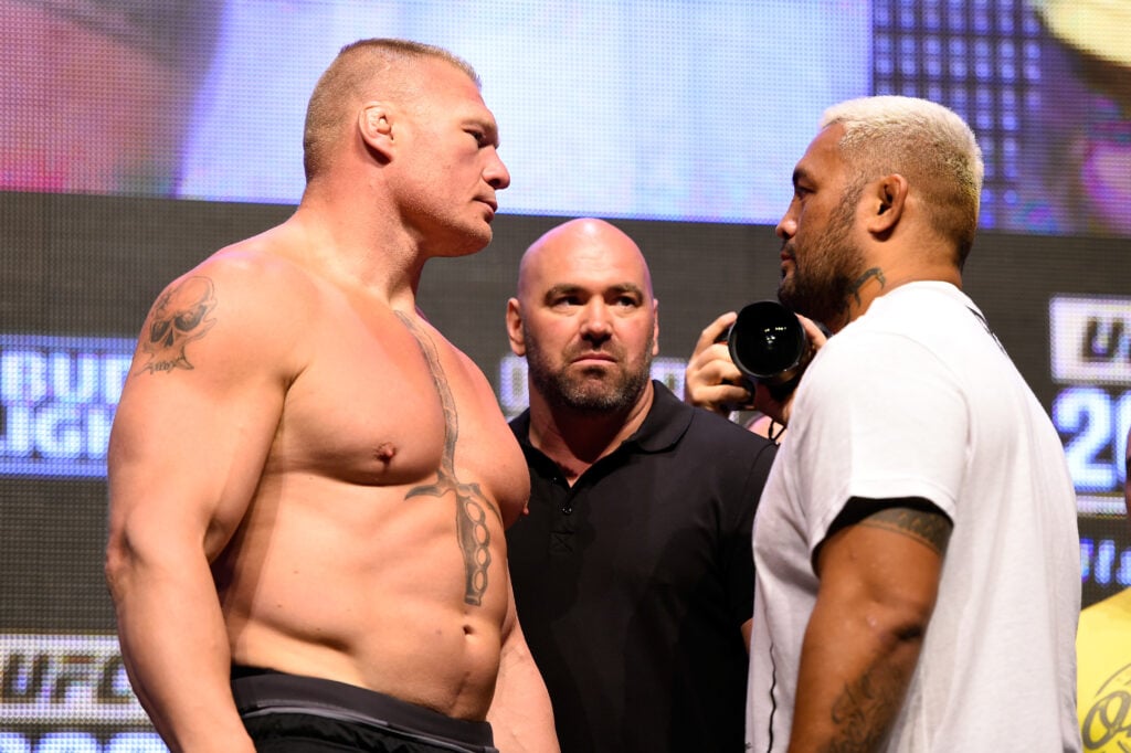 Brock Lesnar, Dana White, Mark Hunt