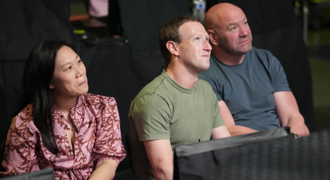 Mark Zuckerberg, Dana White, Priscilla Chan