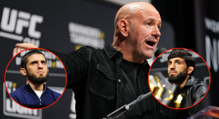 Dana White, Islam Makhachev, Arman Tsarukyan