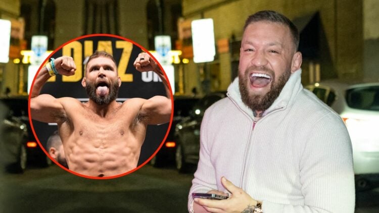 Conor McGregor. Inset, Jeremy Stephens.