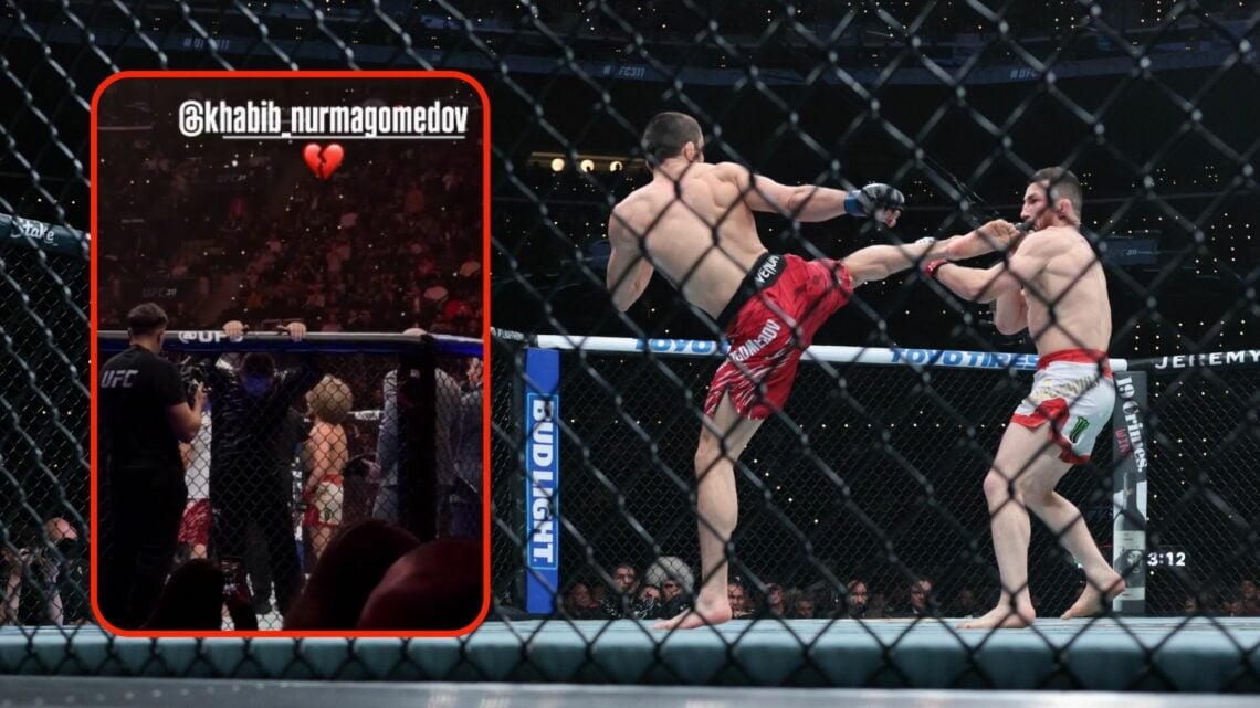 INGLEWOOD, CALIFORNIA - JANUARY 18: Umar Nurmagomedov of Russia kicks Merab Dvalishvili of Georgia in a bantamweight title fight during UFC 311 at ...