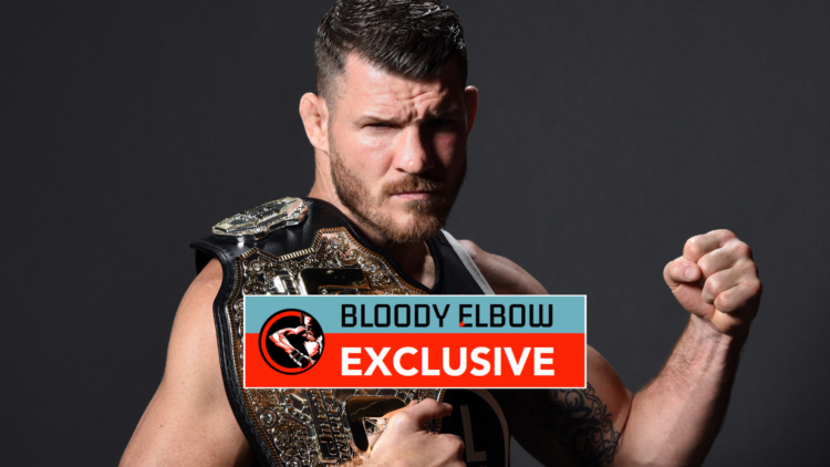 Michael Bisping with exclusive banner