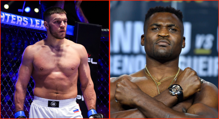 Pop out of Vadim Nekov a Bellator and Francis Ngannou in UFC