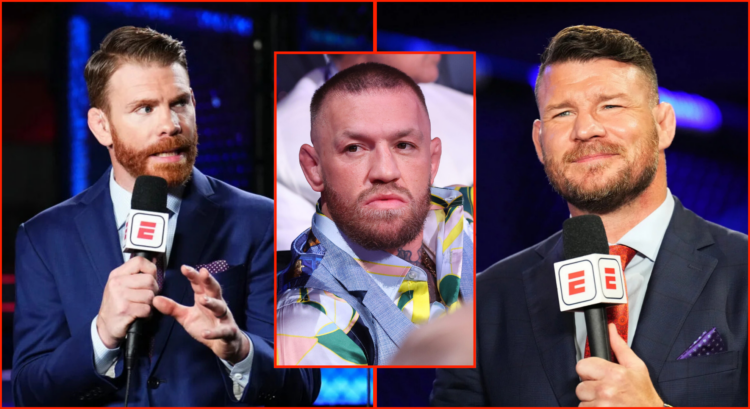 Pop out image of Conor McGregor at Anthony Joshua v Daniel Dubois, Paul Felder and Michael Bisping on the ESPN broadcast of the UFC.