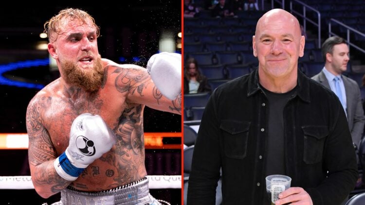 Jake Paul and Dana White.