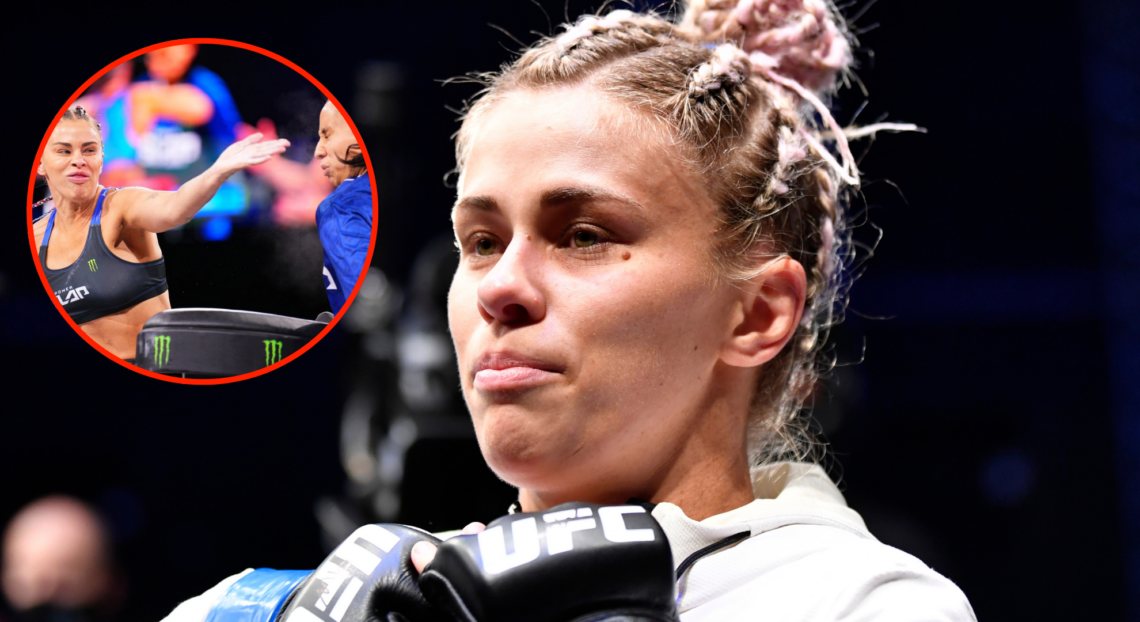 Image of Paige VanZant, inset VanZant's Power Slap debut