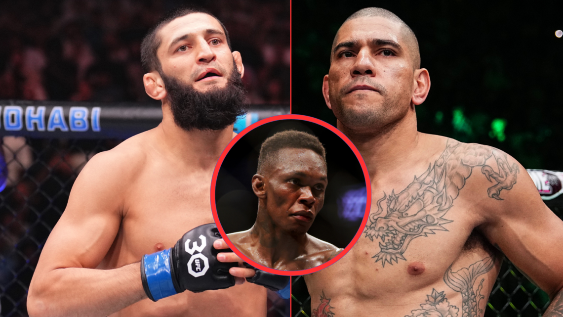 Khamzat Chimaev, Israel Adesanya and Alex Pereira