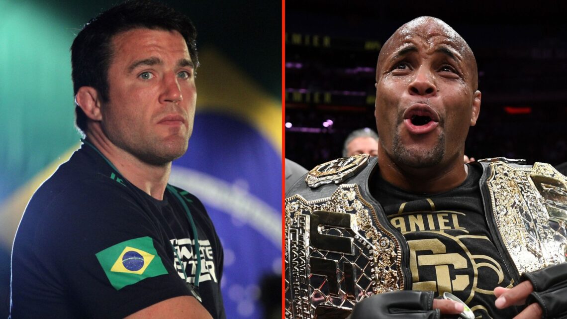 Split image of Chael Sonnen and Daniel Cormier.