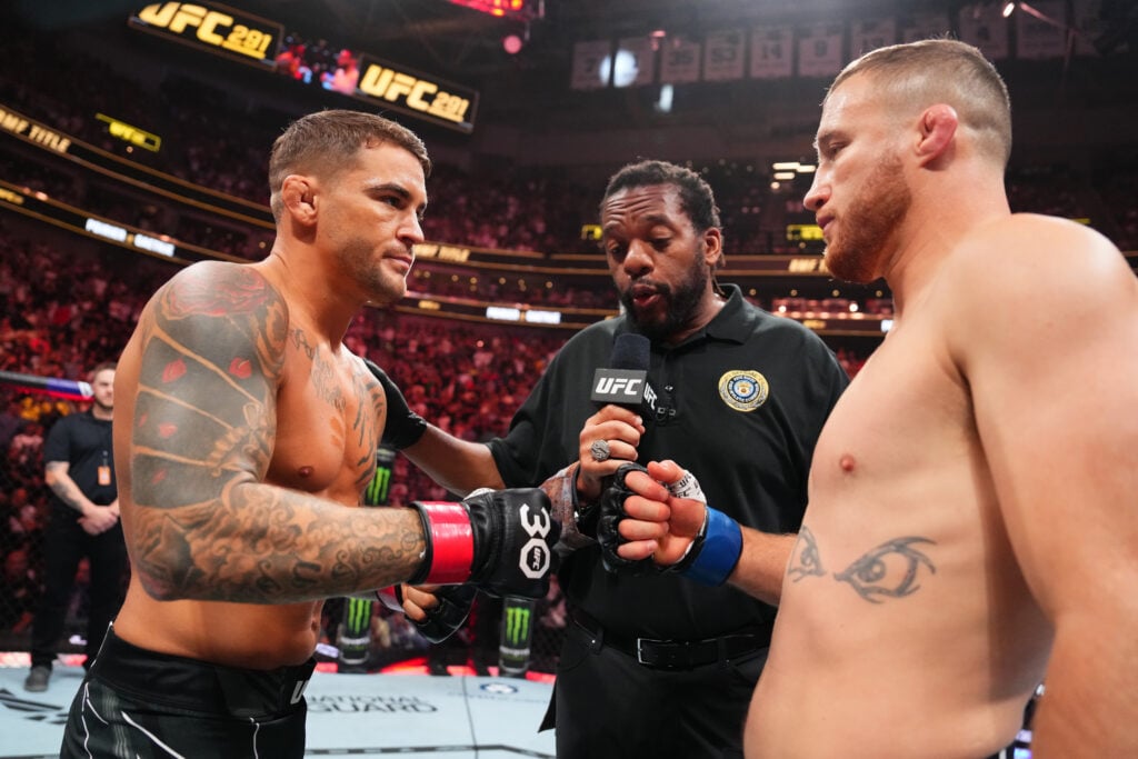Image of Dustin Poirier and Justin Gaethje