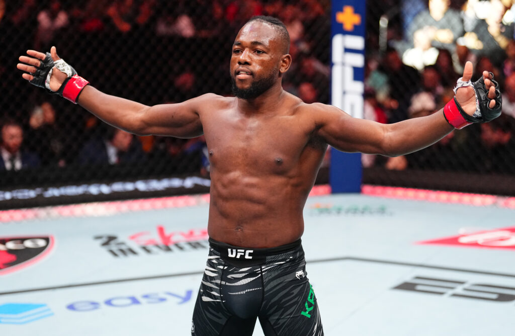 Image of Manel Kape after defeating Bruno Silva at UFC Tampa.