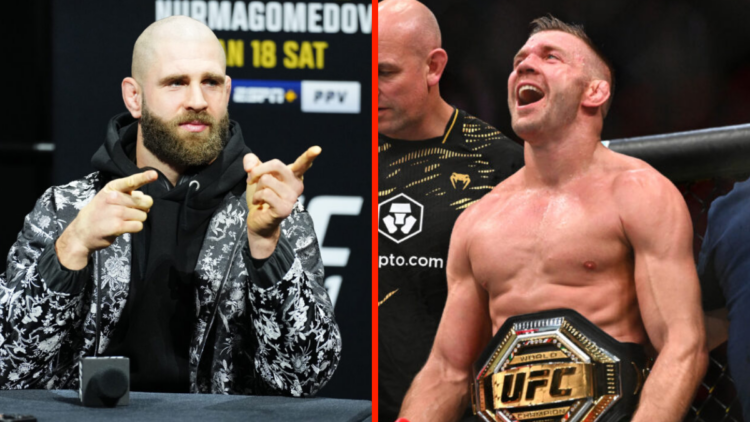 Split image of Jiri Prochazka (left) and Dricus Du Plessis (right)