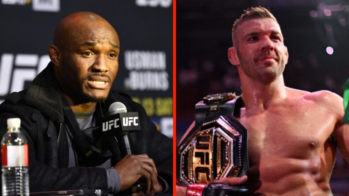 Split image: Left, Kamaru Usman. Right, Dricus du Plessis
