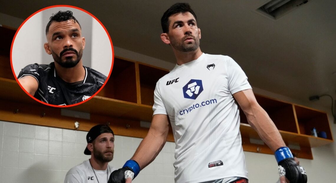Image of Dominick Cruz. Inset, Rob Font
