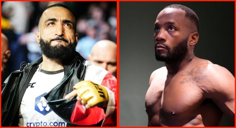 Split image of Belal Muhammad and Leon Edwards