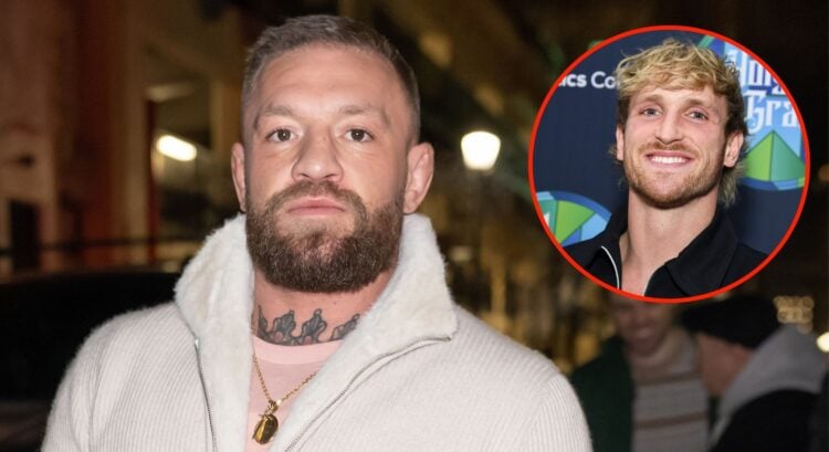 Split image of Conor McGregor and Logan Paul