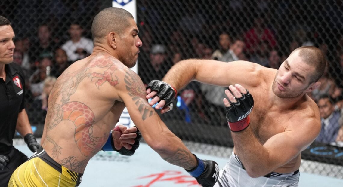 Image from Alex Pereira's fight with Sean Strickland at UFC 276