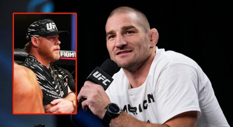 Pop out image of Sean Strickland at UFC 302, insert Eric Nicksick.