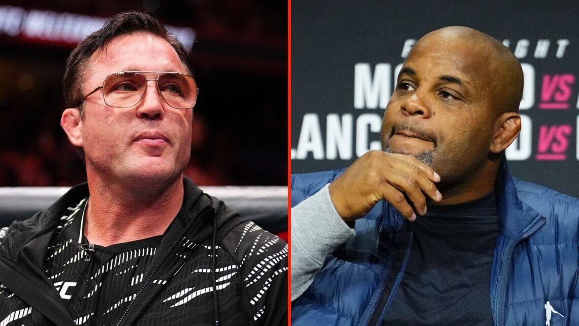 Split image of Chael Sonnen and Daniel Cormier.