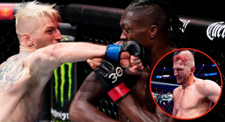 Image of Dan Hooker vs Jalin Turner. Inset, Hooker
