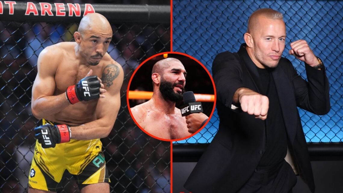 Pop out of Jose Aldo Jr and Georges St-Pierre, insert Aiemann Zahabi.