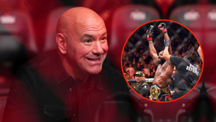 UFC CEO Dana White reacts after a knockout victory by Jean Silva against Melsik Baghdasaryan during the UFC Fight Night event at Climate Pledge Are...