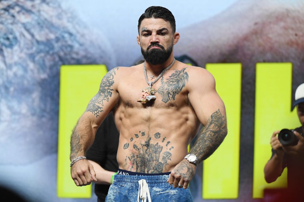 Mike Perry at the Jake Paul vs Mike Perry weigh-ins
