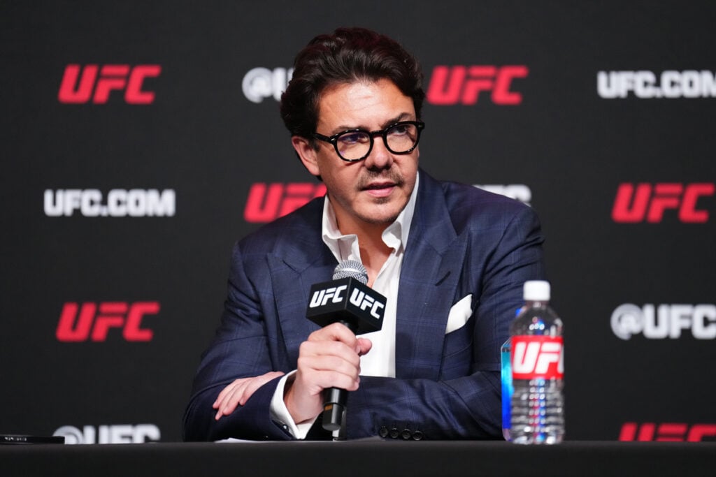 Hunter Campbell talks to the media after UFC Fight Night