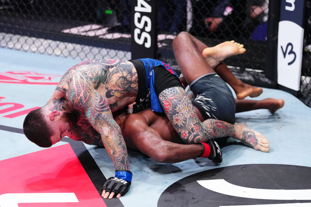 Image of Sean Brady submitting Leon Edwards