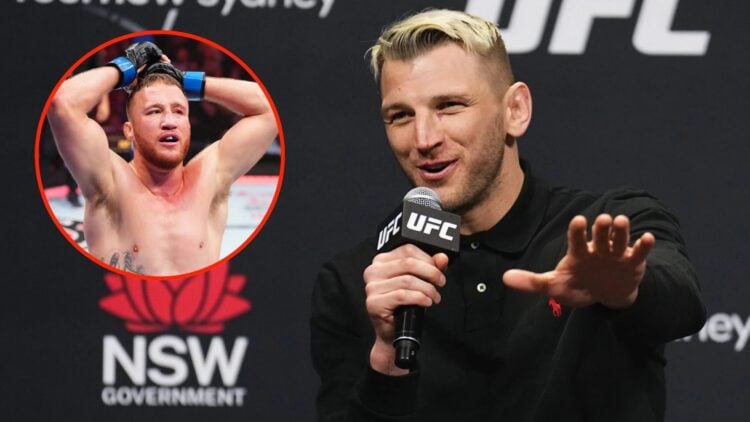 Pop out image of Dan Hooker, insert Justin Gaethje.