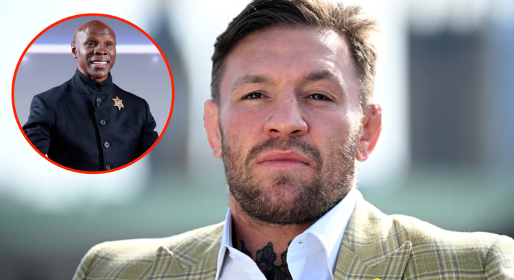 Image of Conor McGregor at a Road House Photocall, inset Chris Eubank at a Q+A.