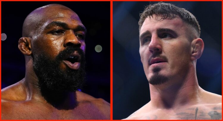Split image of Jon Jones and Tom Aspinall