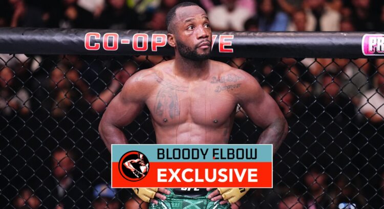 Image of Leon Edwards with EXCLUSIVE banner